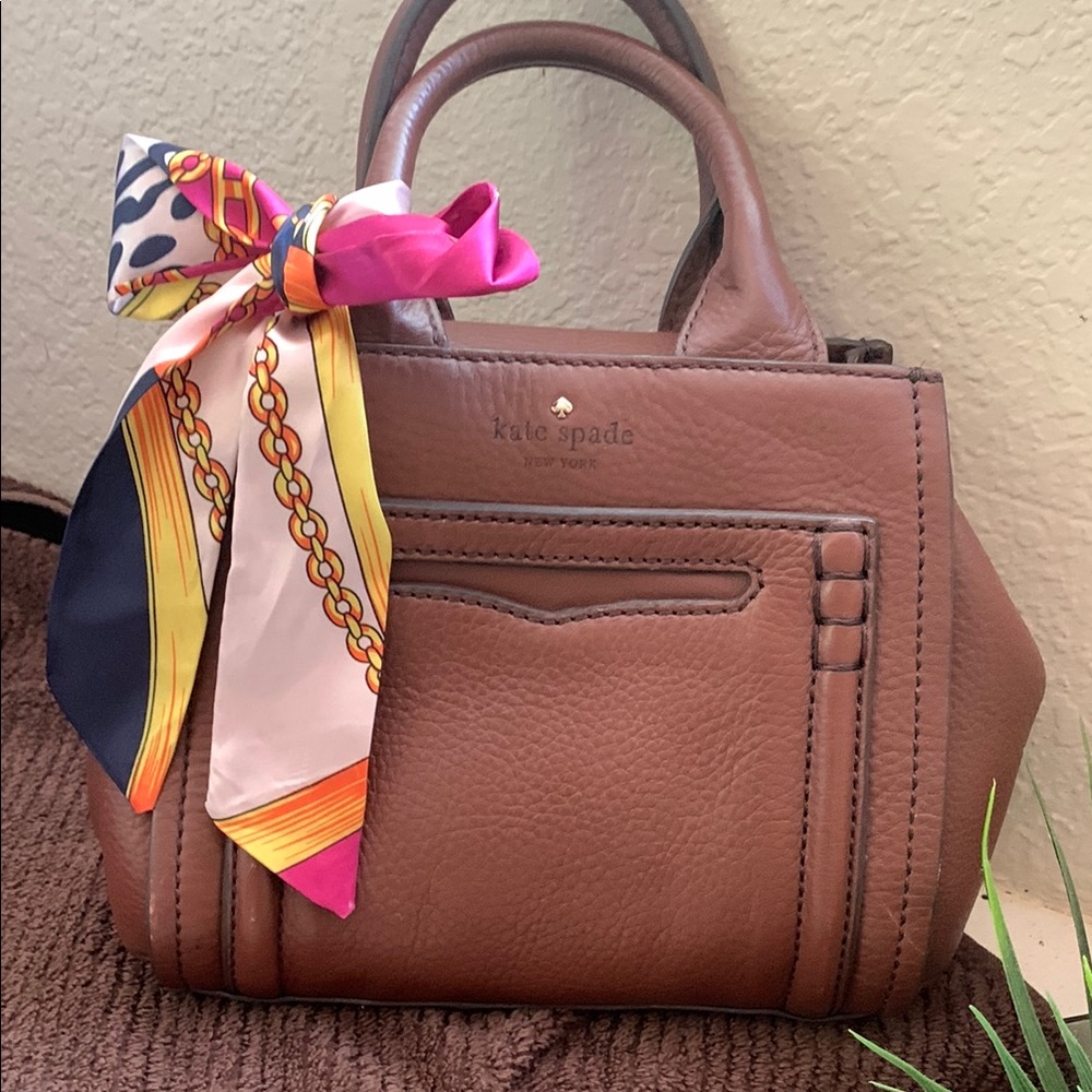 Kate Spade Brown Satchel with Elegant Leather Finish